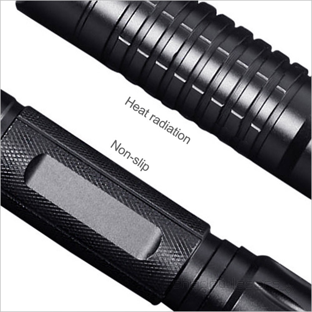 Adjustable Focus 450nm Blue Flashlight Aluminum Visible Beam+Charger+Gift Box US