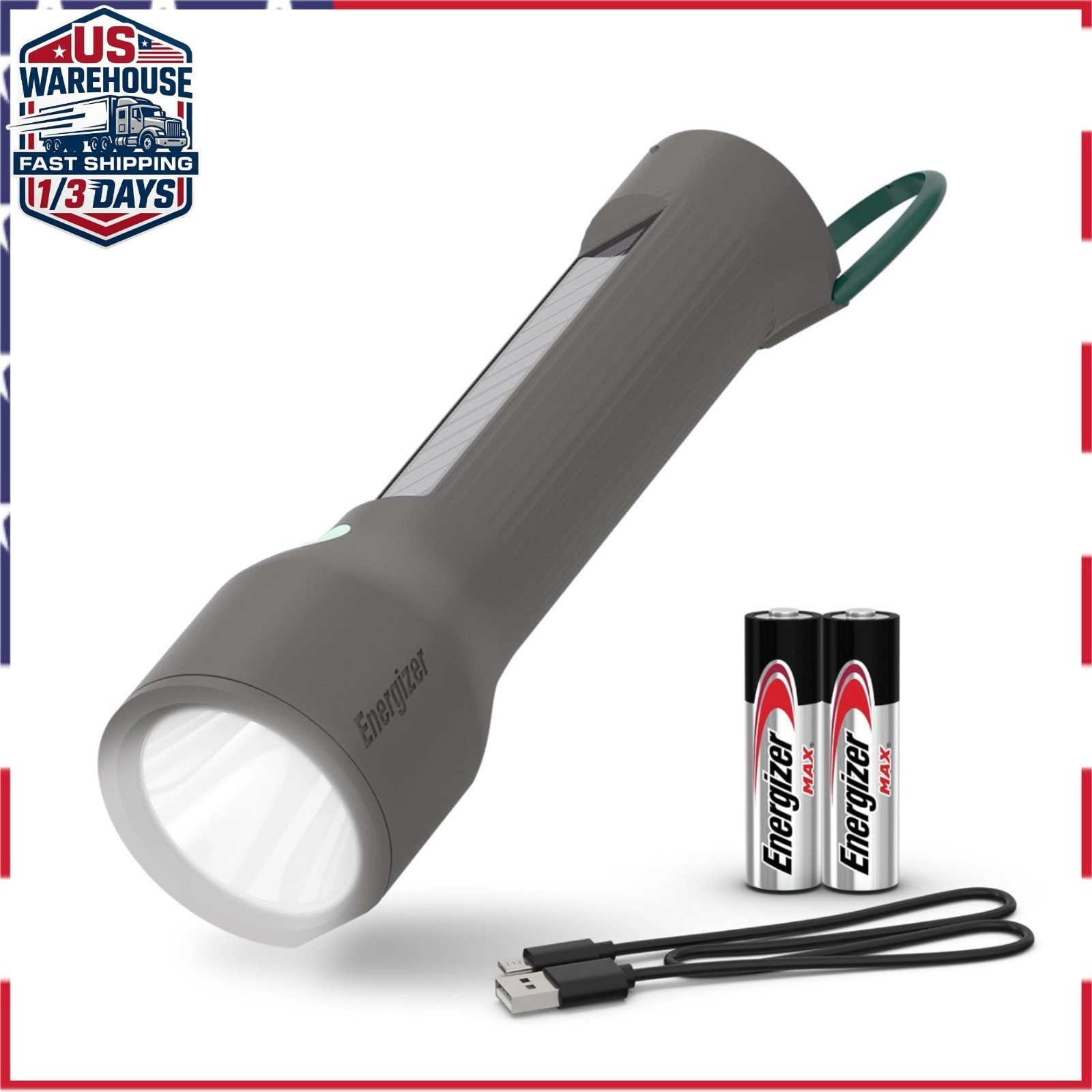Energizer 600 Lumens Rechargeable LED Flashlight – Solar & Battery Powered