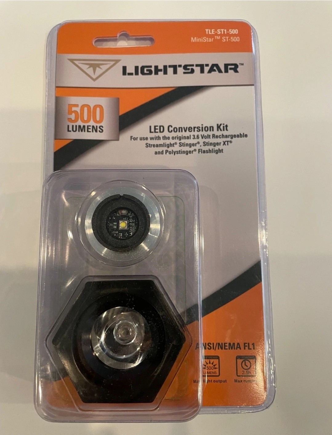 LIGHTSTAR LED Upgrade Kit for Stinger Flashlights – 500 ANSI Lumen TLE-ST1-500