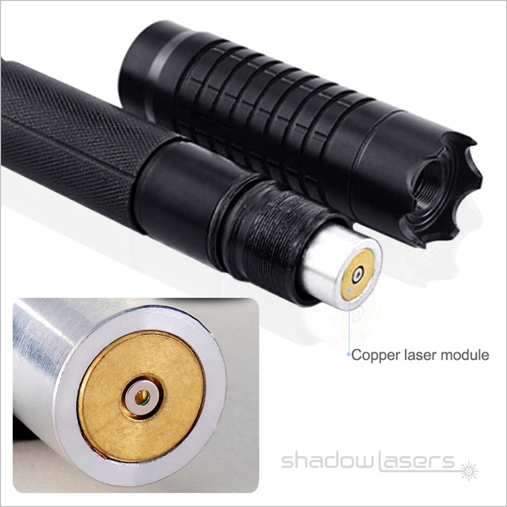 Adjustable Focus 450nm Blue Flashlight Aluminum Visible Beam+Charger+Gift Box US