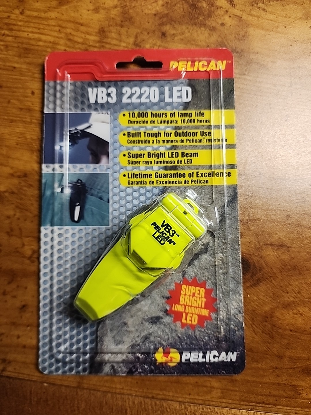 Pelican Vb3 2220 LED Flashlight Clip On New in Package ~
