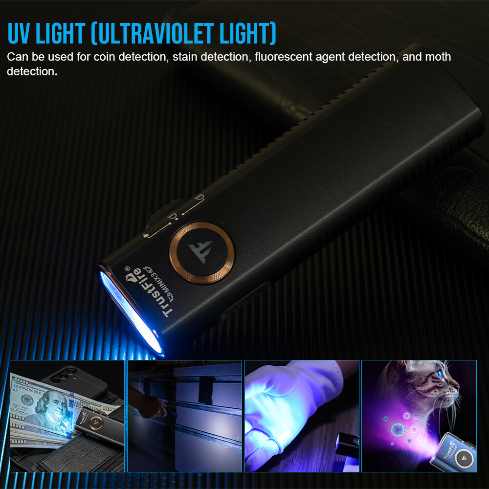 TRUSTFIRE MINI X3 Rechargeable Magnetic Flashlight With 4 Modes Powerful Bright