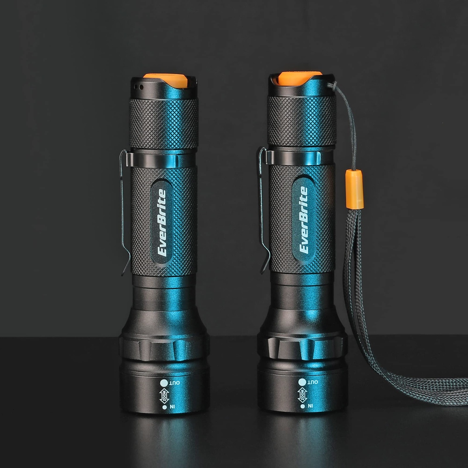 EverBrite 2-Pack 150 Lumens Super Small Mini LED Flashlight, Zoomable Flashlight