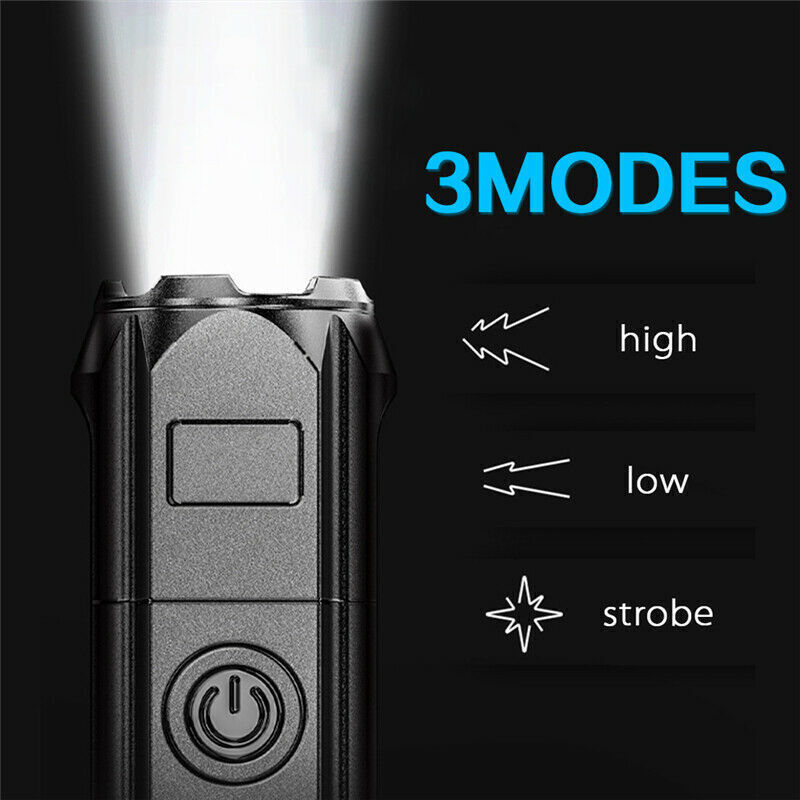 Rechargeable 990000LM LED Flashlight Tactical Police Super Bright Torch Zoomable