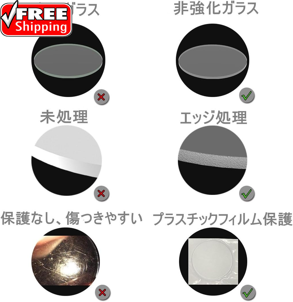 Glass Lens for Maglite C or D Cell Full Size Flashlights Upgrade – Tempered Glas