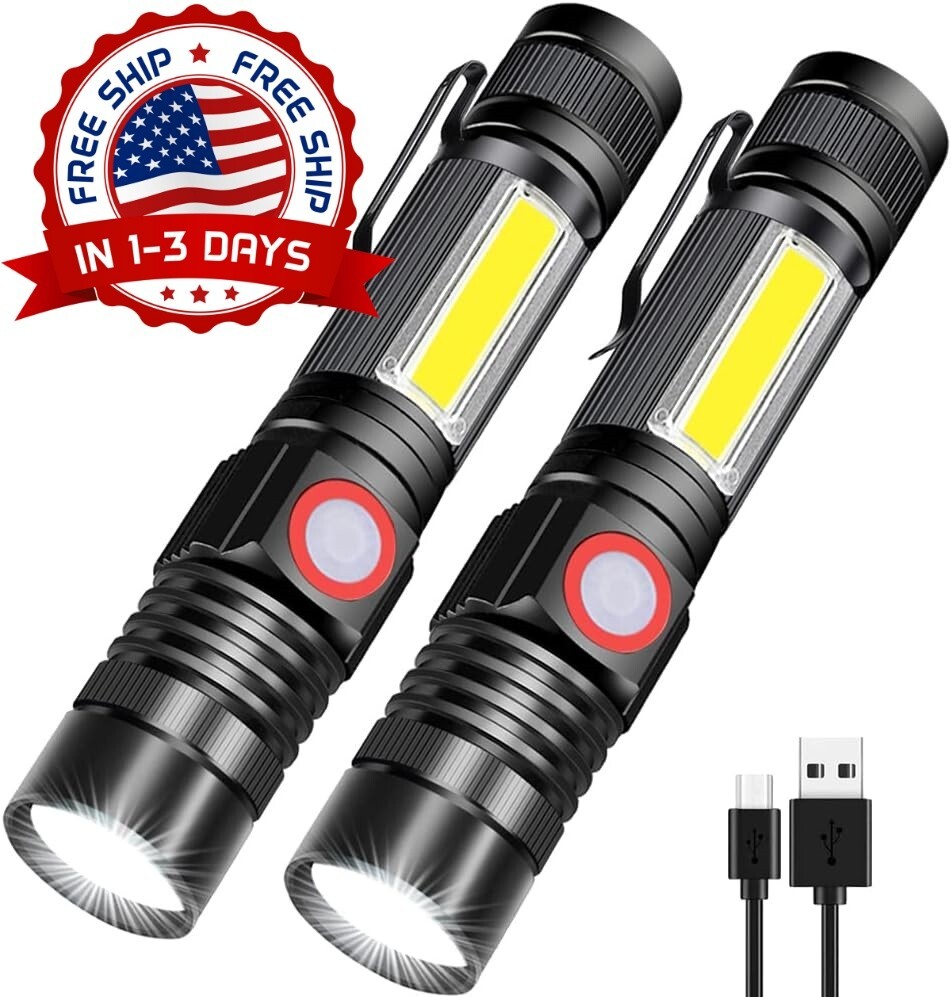 Lamparas De Mano Recargables LED Linternas LED Alta Potencia Lumens Potente Nuev