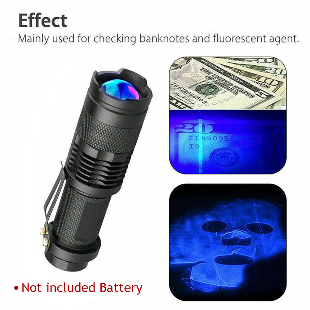 2Pcs UV UltravioletLED Flashlight Black Light 395nm Detector Urine Pet Stains