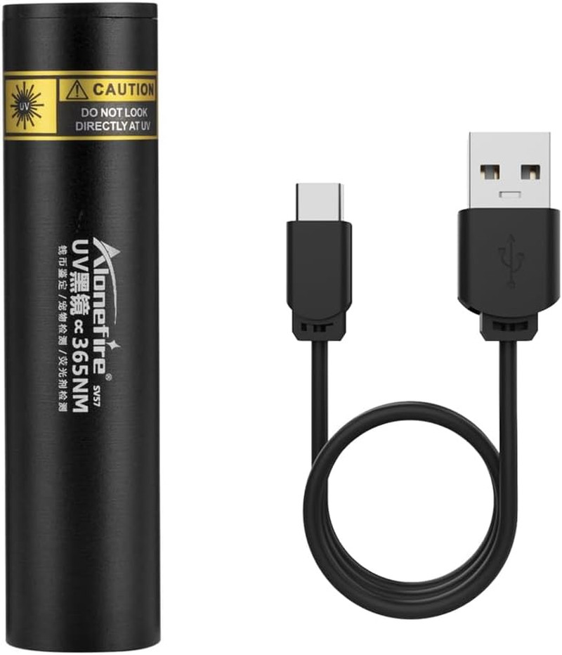 SV57 3W Small UV Flashlight 365Nm Type C USB Rechargeable Ultraviolet
