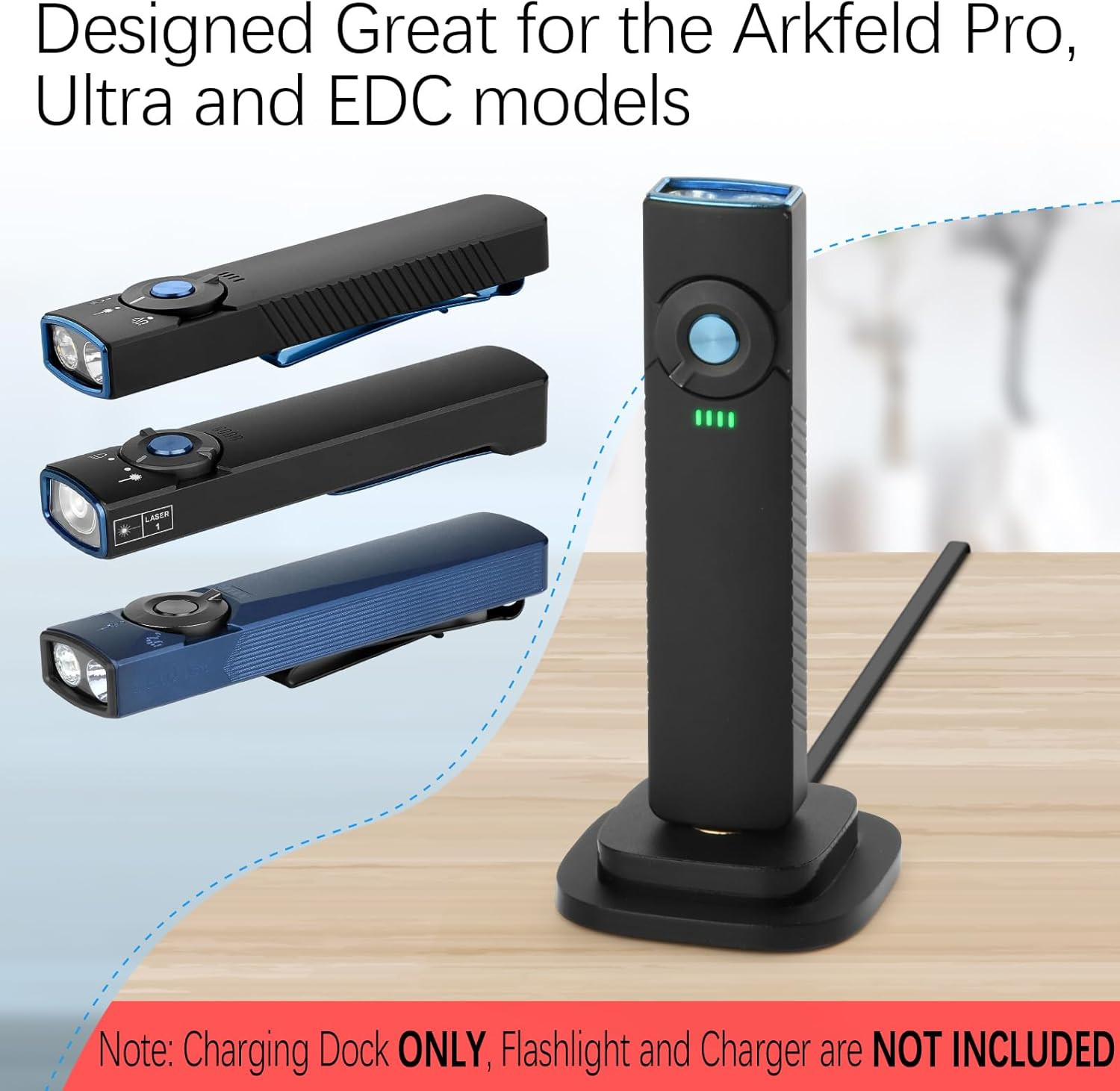 Flashlight Charging Dock Compatible with Olight Arkfeld Pro/ArkPro/ArkPro Ultra