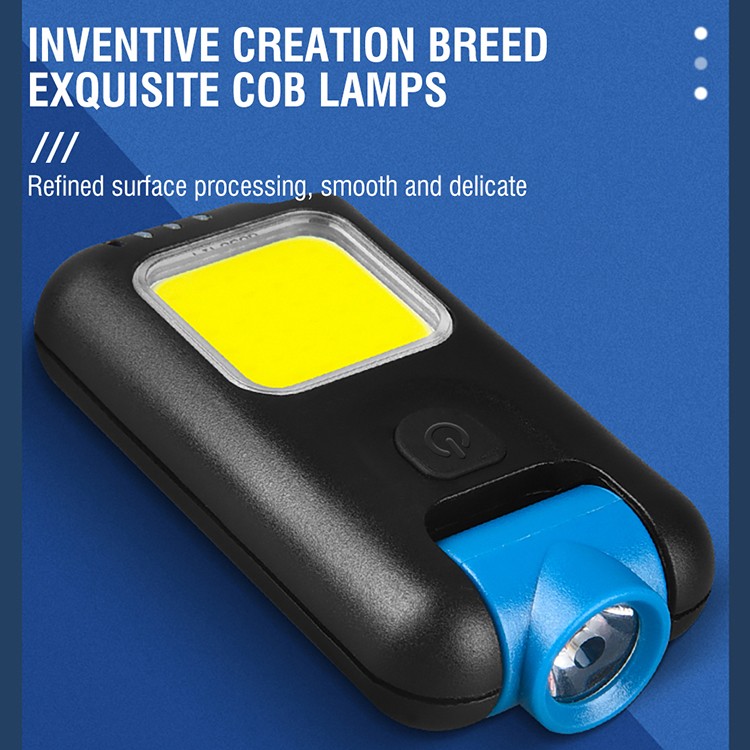 Mini LED COB Flashlight Waterproof Portable Keychain Torch Light Camping Lamp