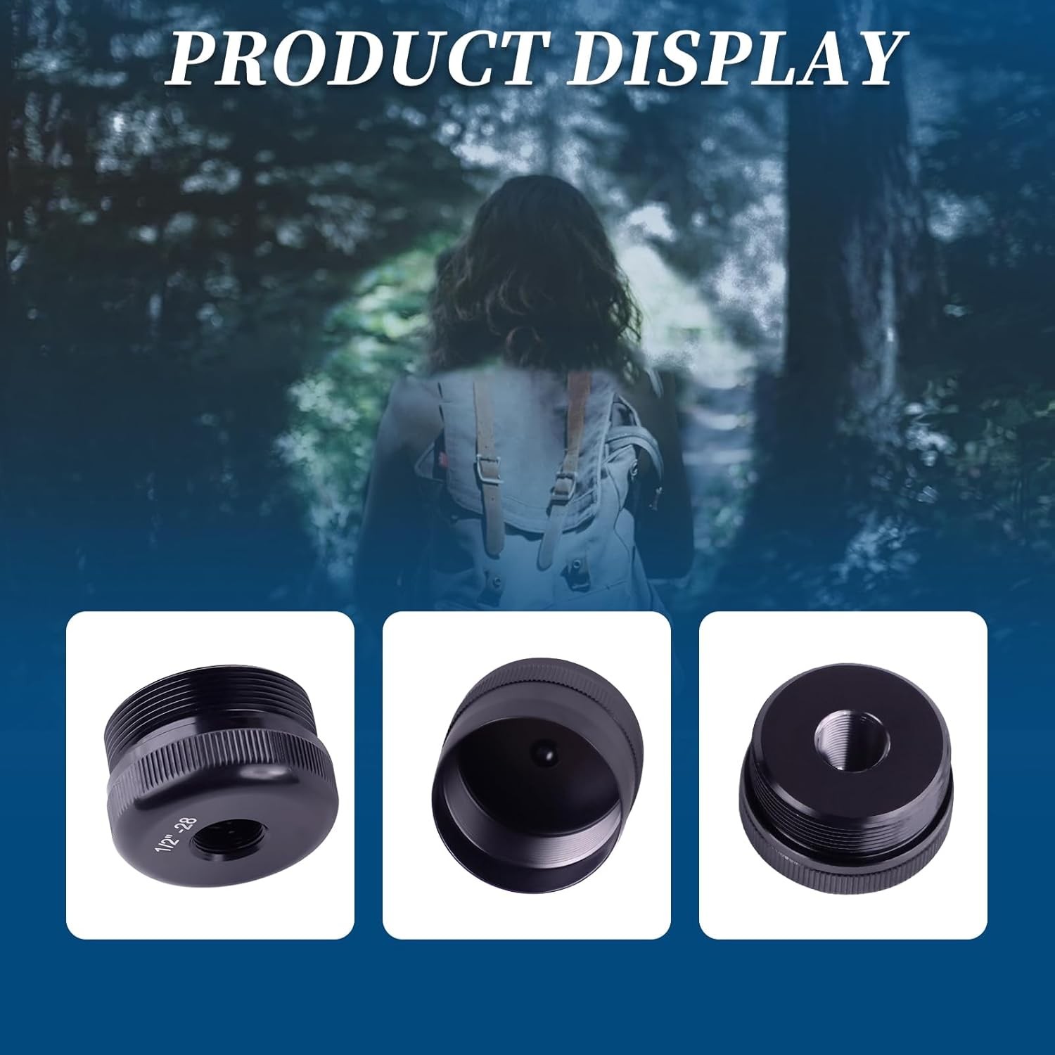 1 Set 1/2-28 Aluminum End Caps Replacement For 6061 Aluminum Cell Cap Set Black