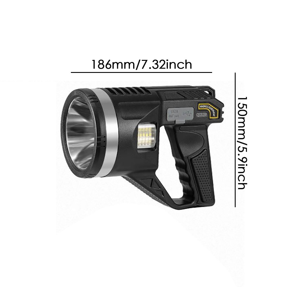 10000000LM Spotlight Rechargeable Flashlight Super Bright Outdoor Handheld Torch