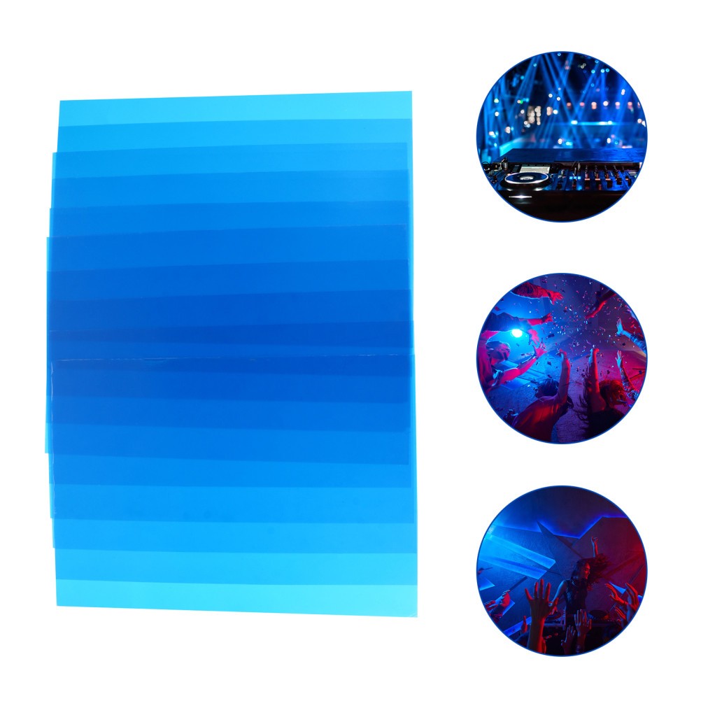 10Pcs Gel Light Filter Transparent Color Film Sheets for Photo Studio LED Light