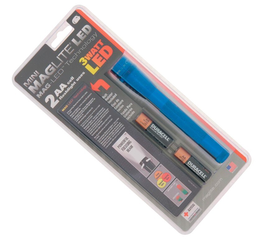Mag-Lite Mini Maglite 2AA Cell LED Flashlight Balanced Optics Powerful Beam