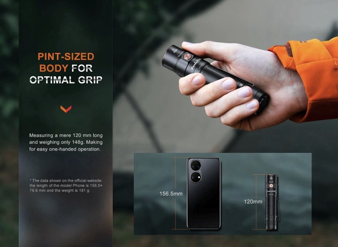 Fenix E35R EDC 3100 Lumens USB-C Rechargeable Flashlight