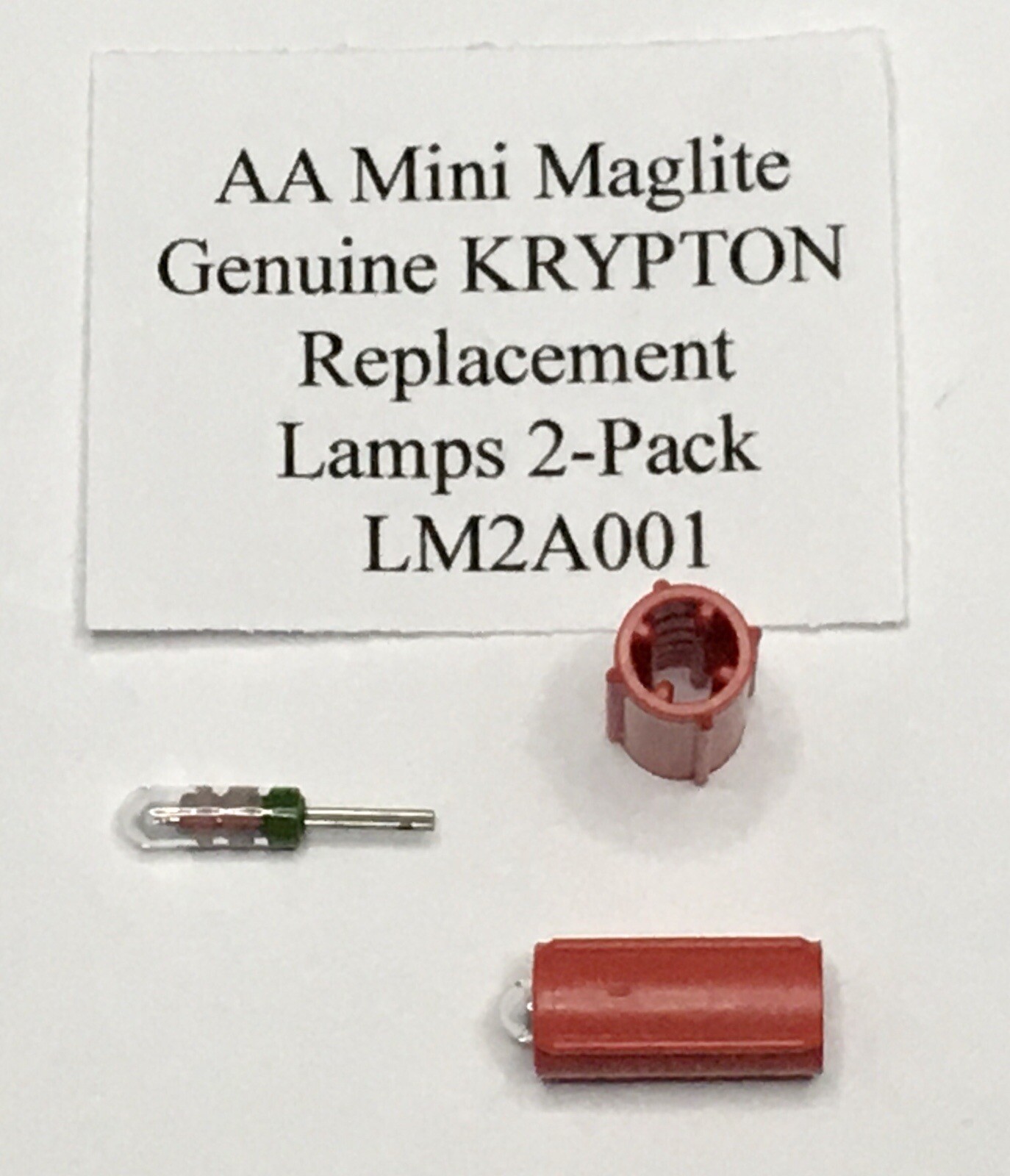 2 AA MINI MAGLITE SUPER BRIGHT KRYPTON BULBS LM2A001