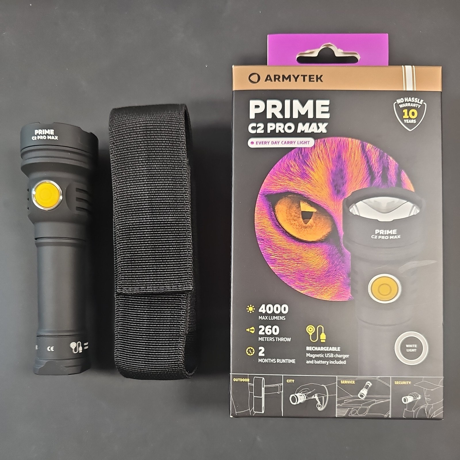 Armytek Prime C2 Pro Max Magnet USB Flashlight – 4000 Lumens – 21700 – New
