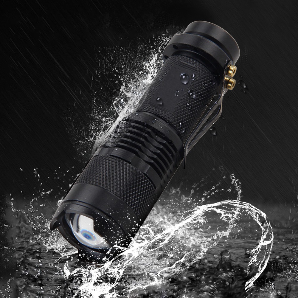 2PCS Green Light LED Flashlight Zoom Focus Torch Astronomy Night Vision Lamp