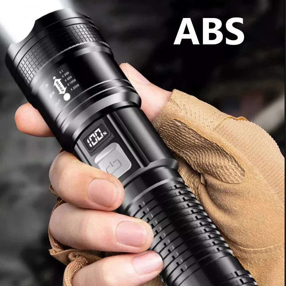 350000000 Lumen Super Bright LED Tactical Flashlight Rechargeable LED Work Light