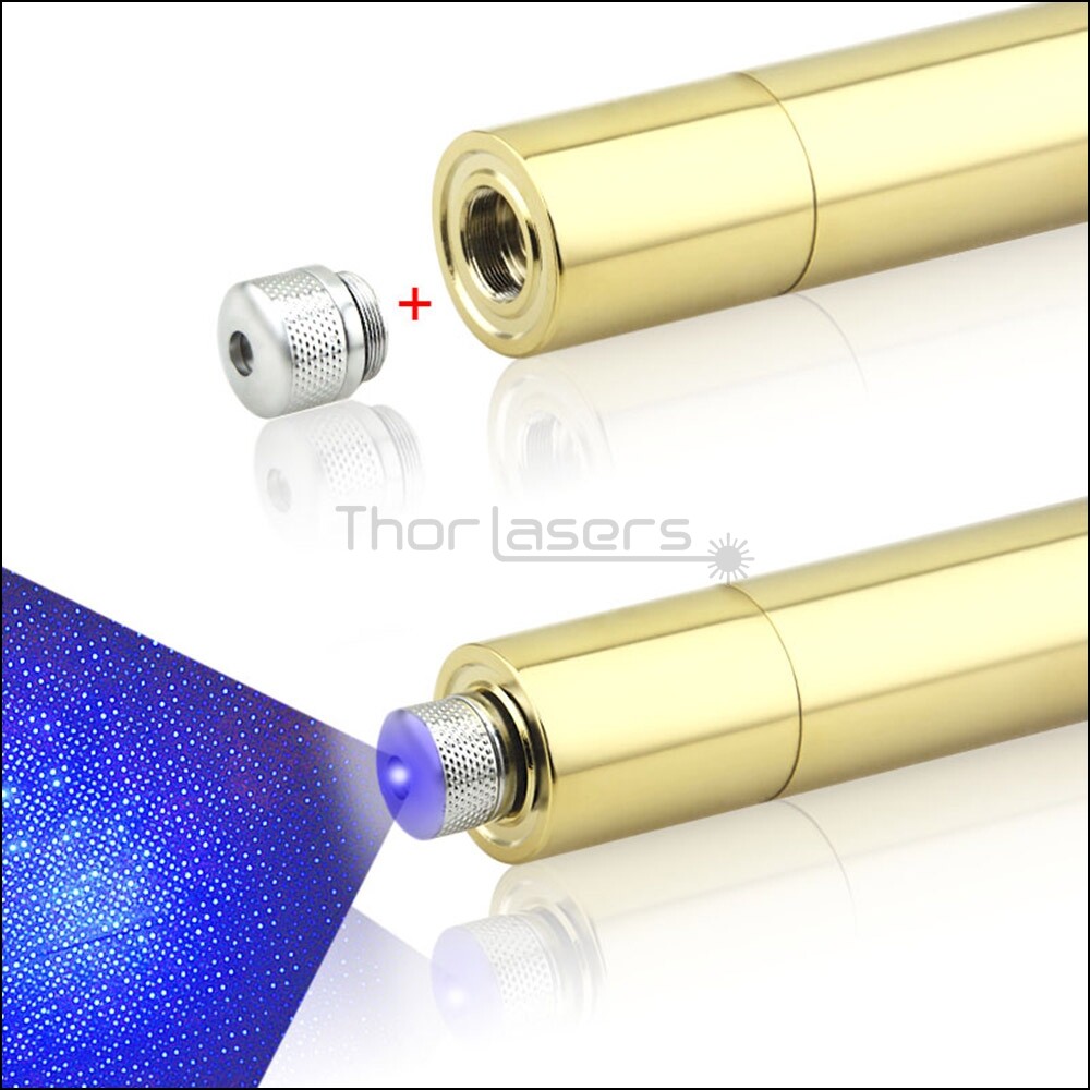 THBX5-M 1MW Adjustable Focus 450nm Blue Flashlight +& Charger &Goggles&Case