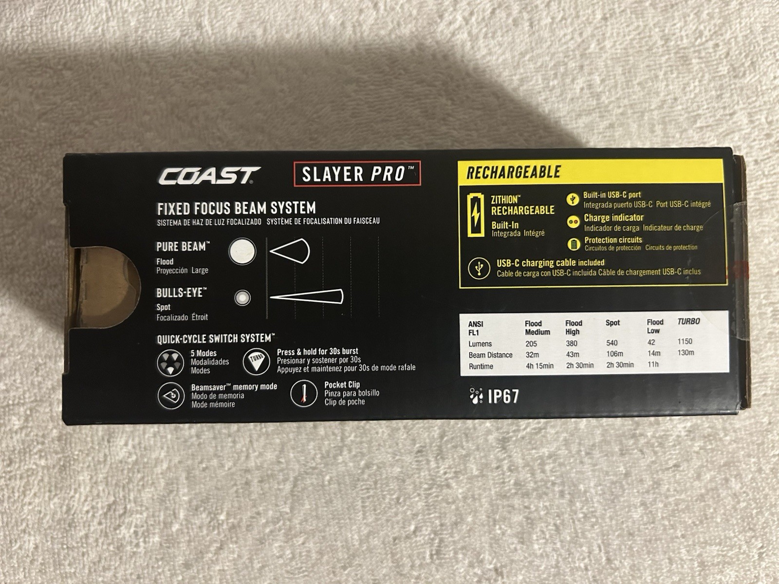 COAST Products Slayer Pro 1150 Lumen Rechargeable LED Flashlight IP67