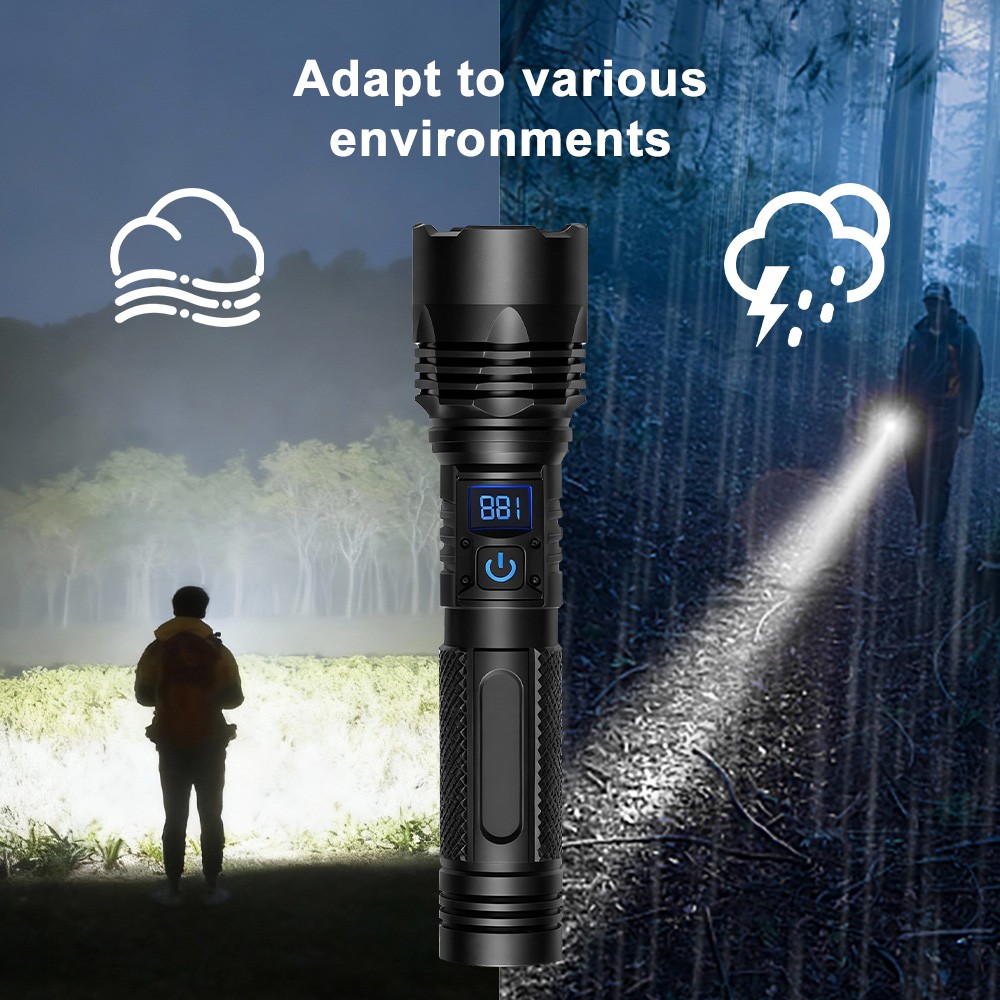 99000000 Lumen Super Bright LED Tactical Flashlight Rechargeable LED Work Lights