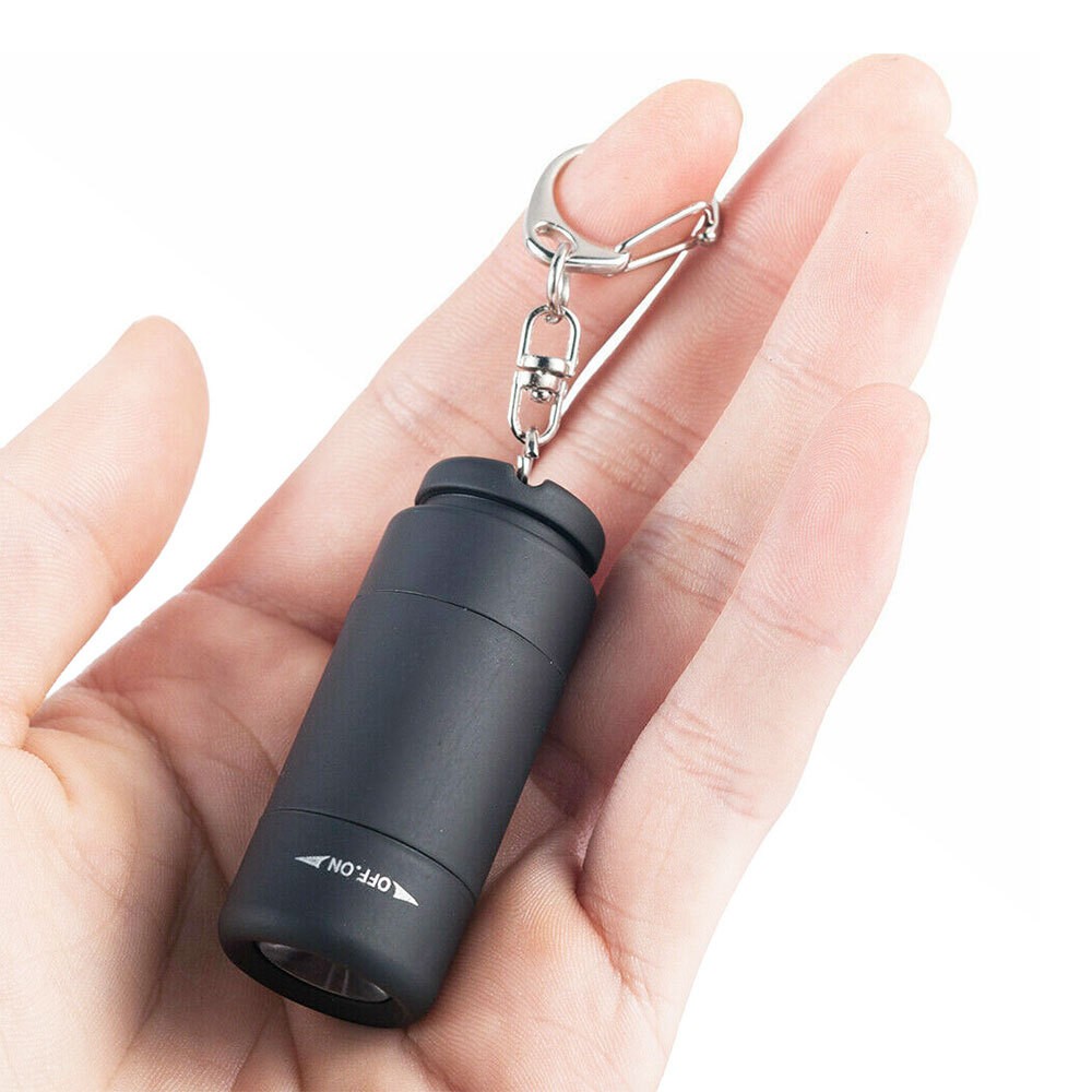 2X Portable LED Flashlight Torch USB Rechargeable Mini Pocket Keychain Light US