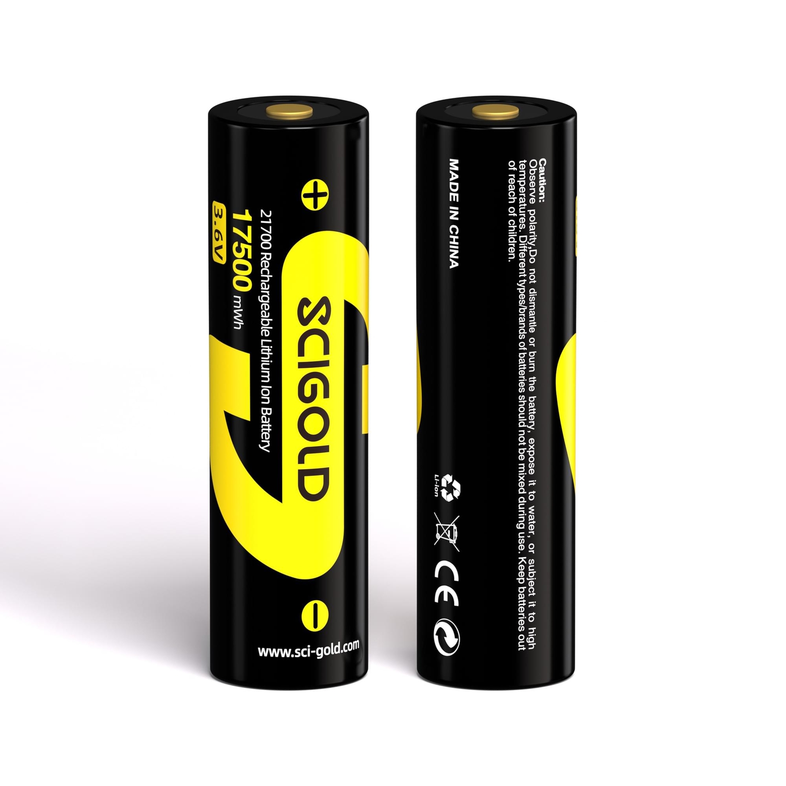 Scigold 21700 for 3.6V 5000mAh Flat Top Rechargeable Battery for Electronic Devi
