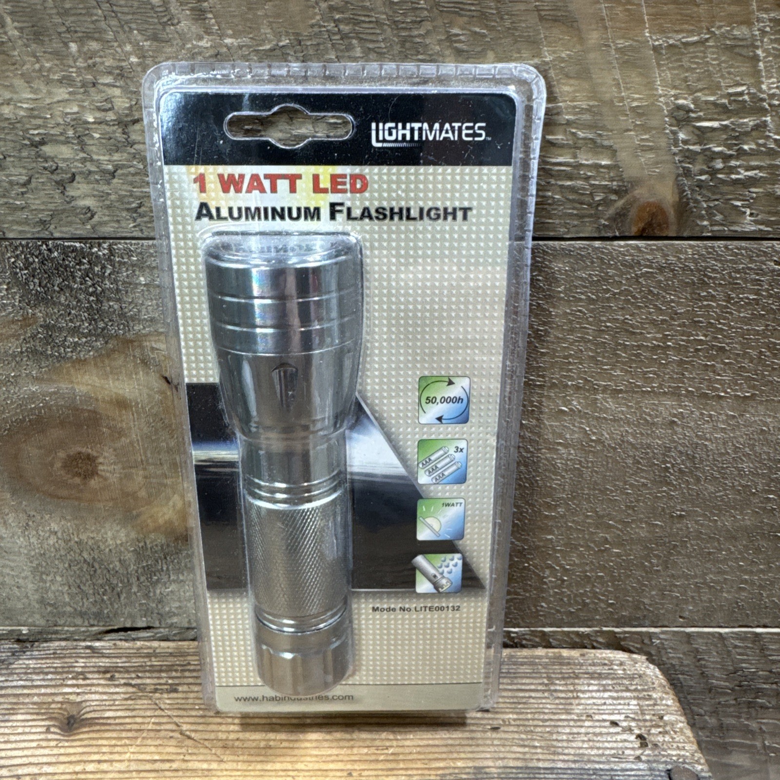 LightMates 1 Watt LED No Slip Metal Aluminum Flash Flashlight 50000h 5″ Long New