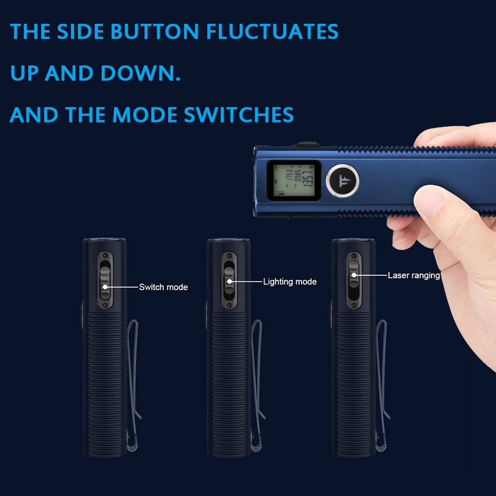 TrustFire MINIX7 LED Flashlight 750LM 20m Laser Rangefinder 5 Modes Magnetic