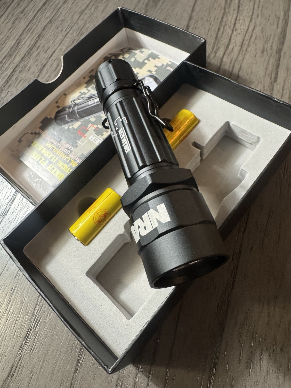 NRA NRA LED Black Metal Flashlight | Works Great Free Fast Shipping