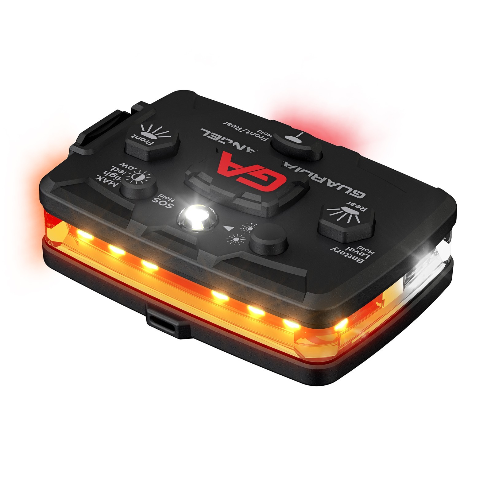 Guardian Angel Elite Series White/Orange Wearable Safety Light
