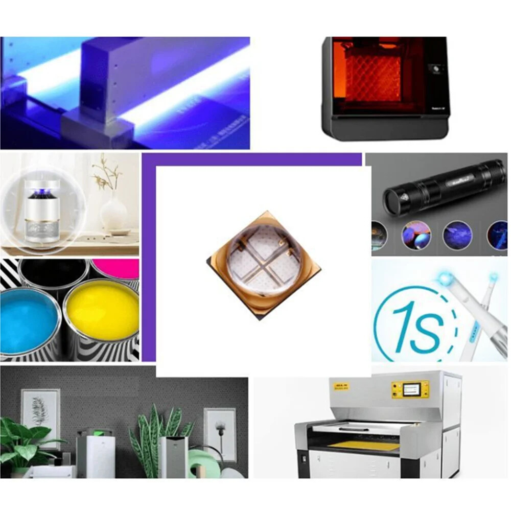UV 6868 7070 60 Lens LED Beads 365/385/395nm 10W Cured Printed Beads Deep DIY