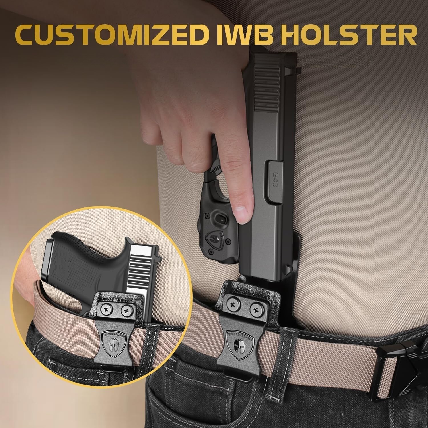 150-Lumen Pistol Light Laser & Holster Fit for Glock 42, With Right Hand Holster