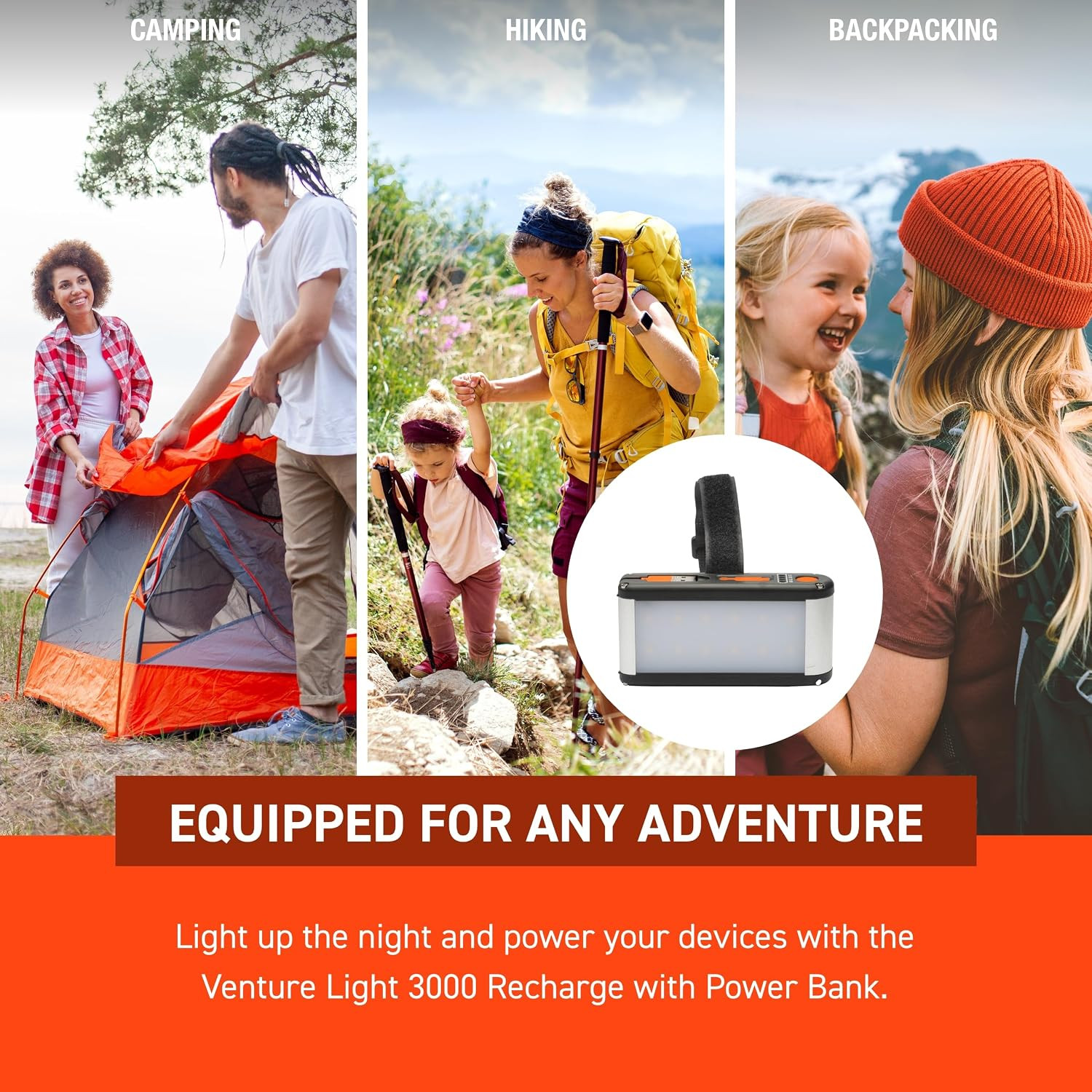 S.O.L. Venture 2600 Rechargeable Light with Power Bank
