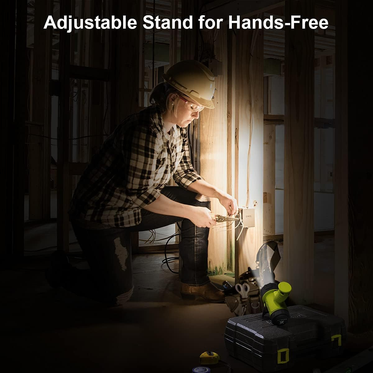 Rechargeable Spotlight Flashlight with 2000,000 High Lumen LED, IP67 Waterproof