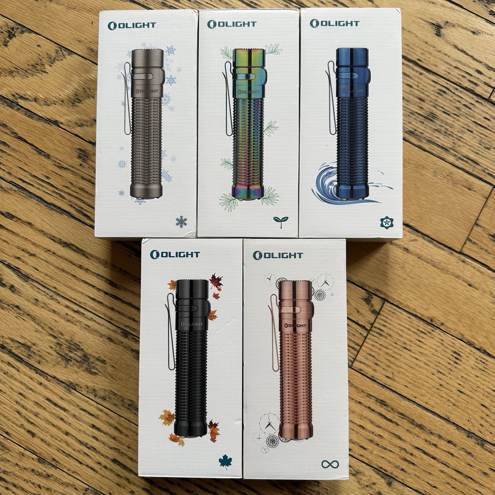 Olight Warrior Mini Seasons Titanium and Copper Eternal Limited Edition Rare