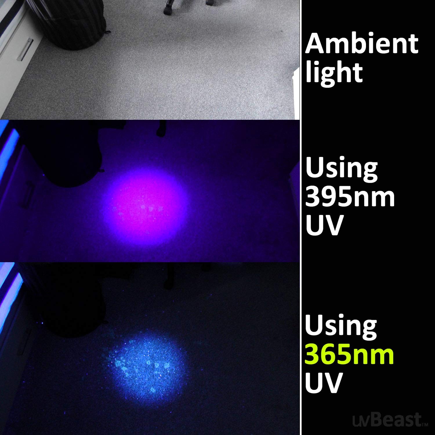 uvBeast V3 365nm Black Light UV Flashlight – High Definition Metallic