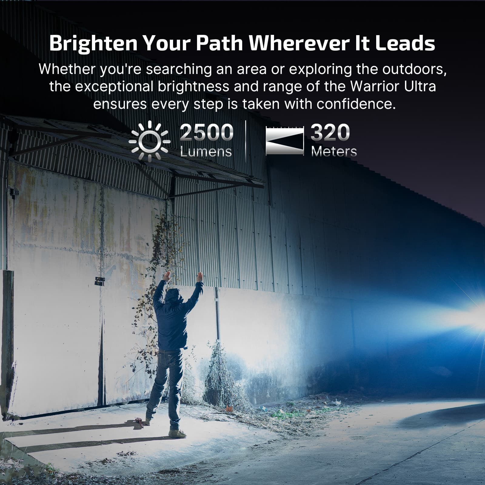 Olight Warrior Ultra 2500 Lumen Rechargeable LED Flashlight, 21700, Navy Blue