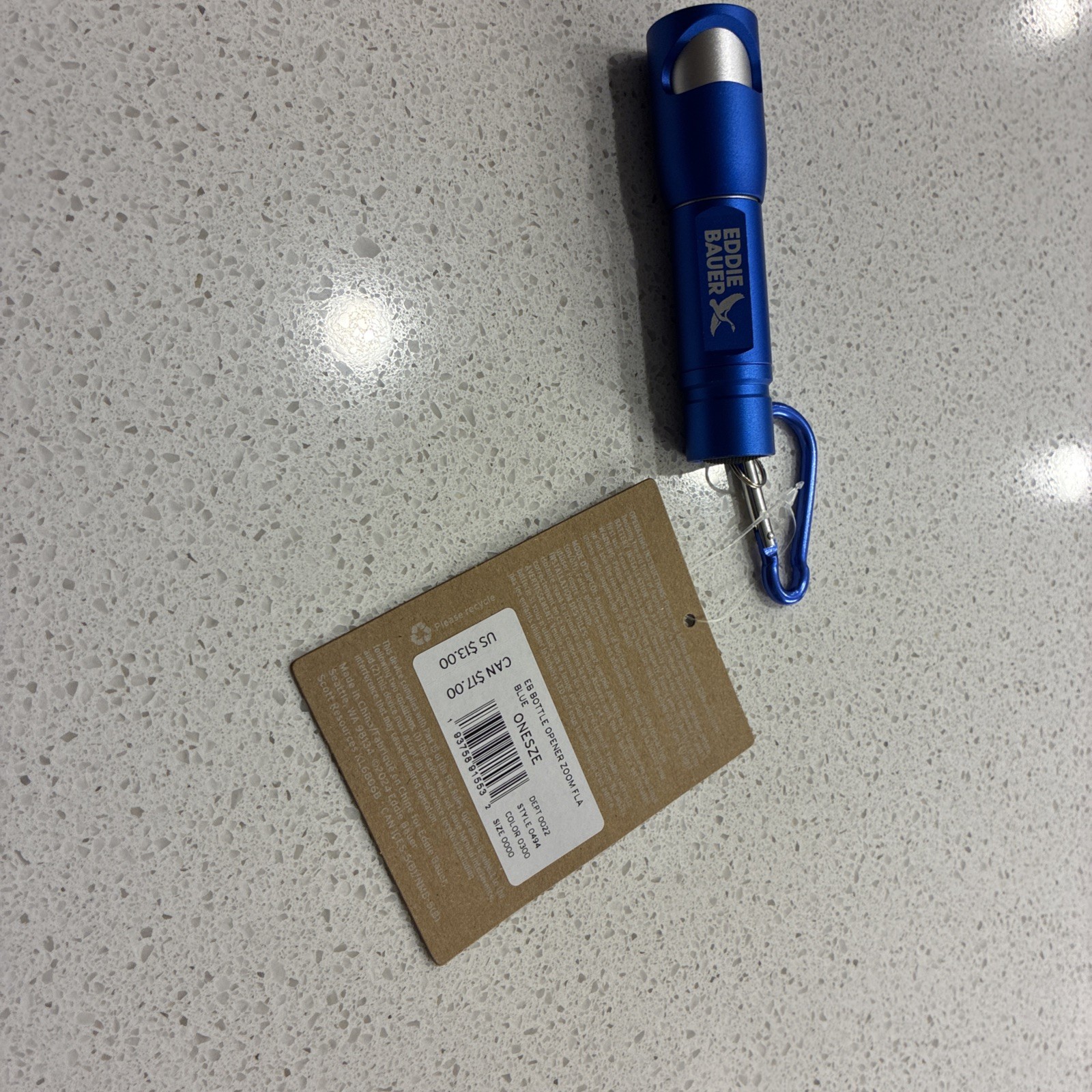 Eddie Bauer Bottle Opener Zoom Flashlight Color: Black