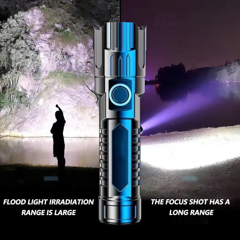 1-3pcs Rechargeable Flashlights High Lumens Super Bright LED Tactical Flashlight