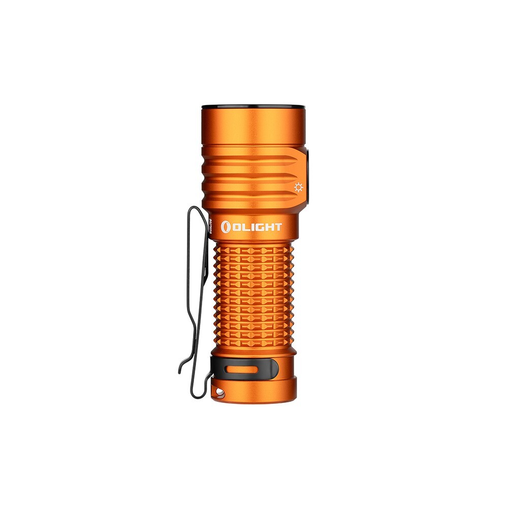 Olight Baton Turbo Orange Compact EDC Flashlight, 510m Long Range Beam, 1000 Lu