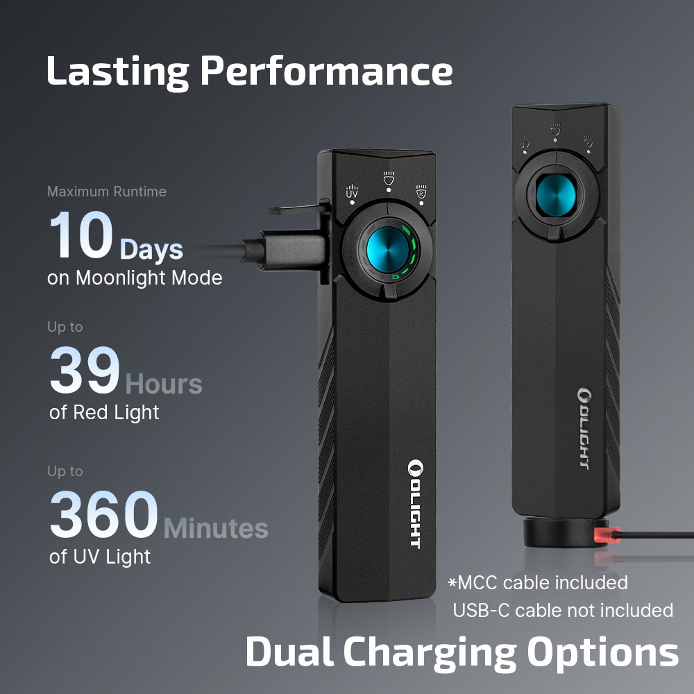 OLIGHT ArkPro Lite 1,200 Lumens Flat 3-in-1 Pocket Flashlight, Matte Black