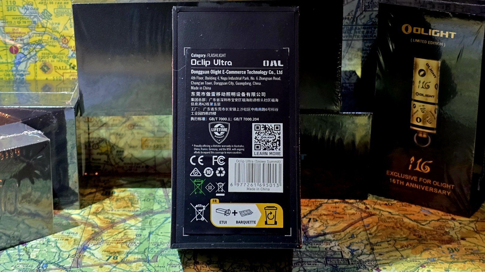 Olight Oclip Ultra Snowy Summit Clip-On Light, Flood, Spot, & UV (Black Box Ver)