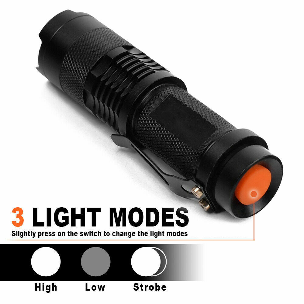 2Pack Tactical LED Flashlight Military Grade Torch Small Ultra Bright Light Lamp