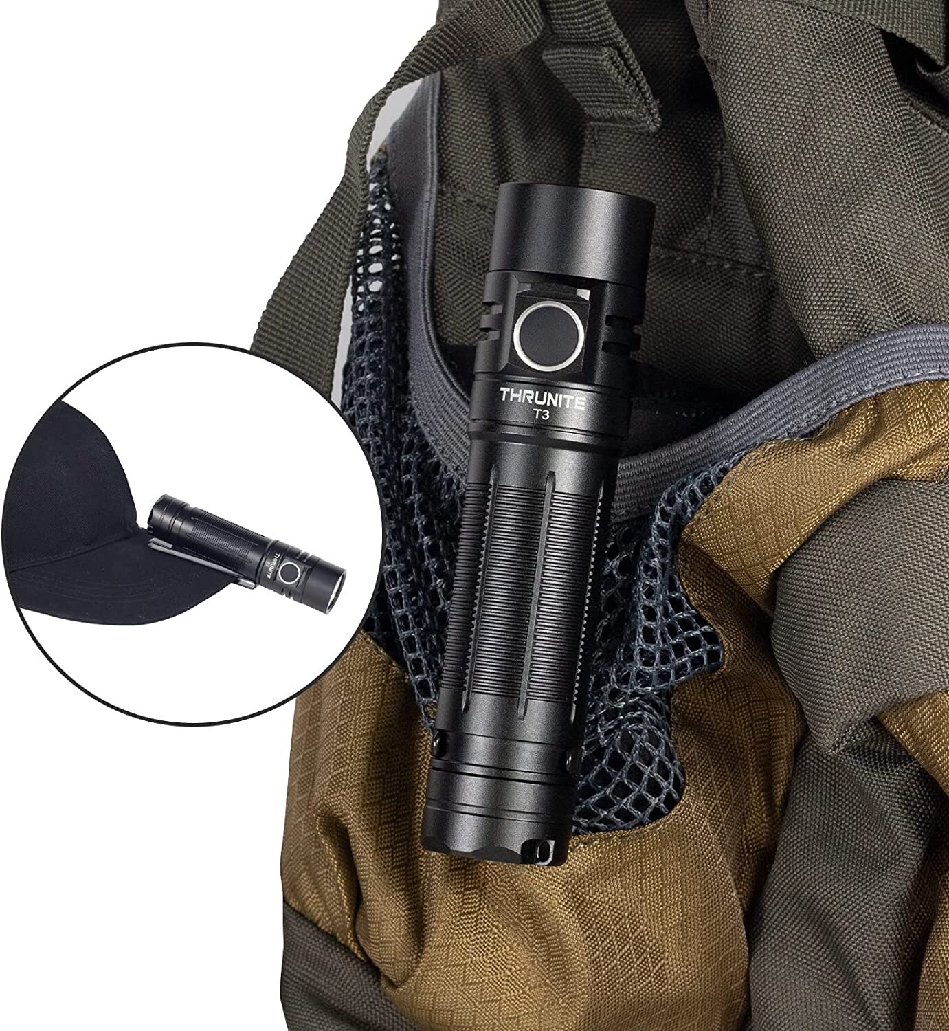 THRUNITE T3 2250 Lumens LED Flashlight Rechargeable USB Type C Black CW