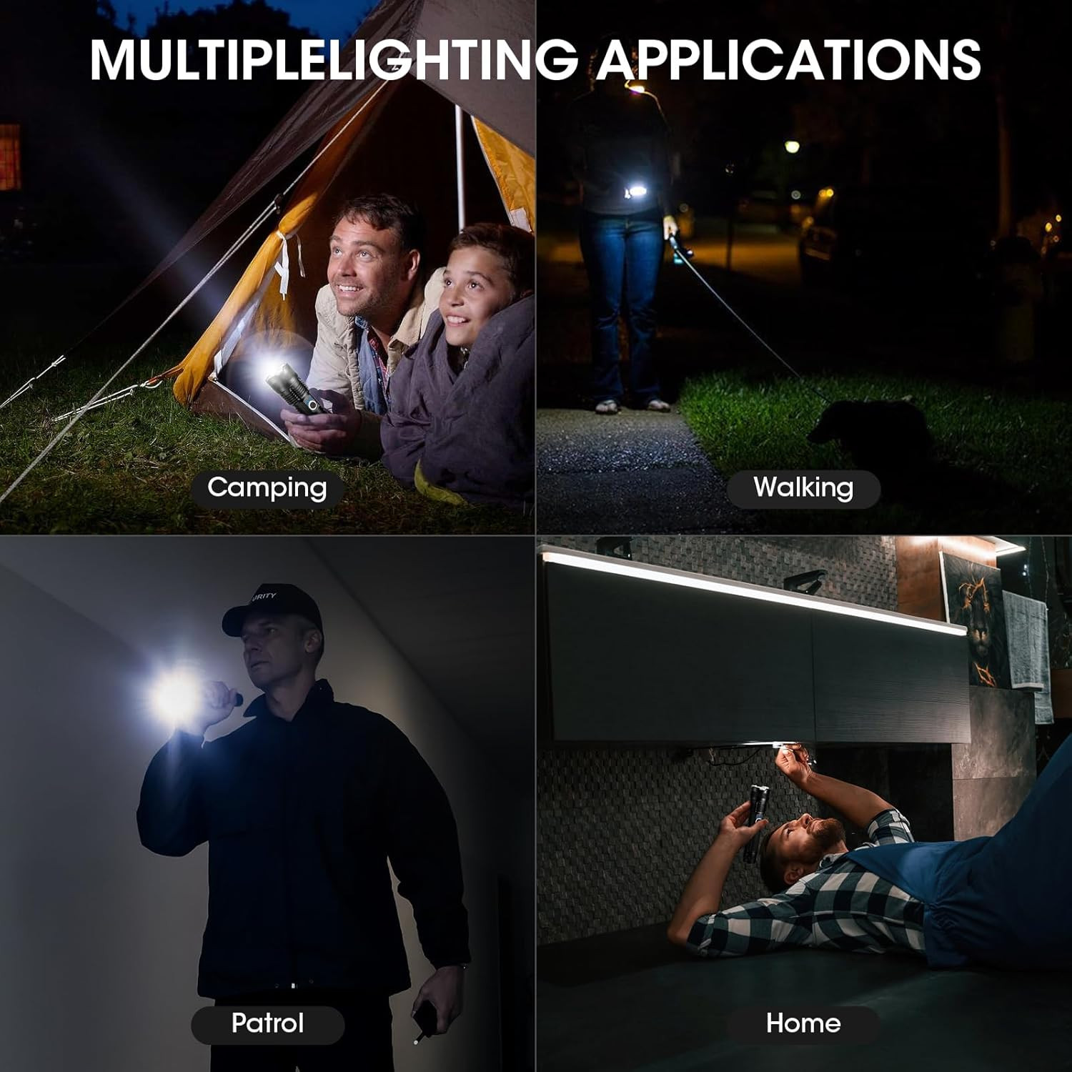Flashlights Rechargeable LED High Lumens – 4 Pack 90,000LM Super Bright Flashlig