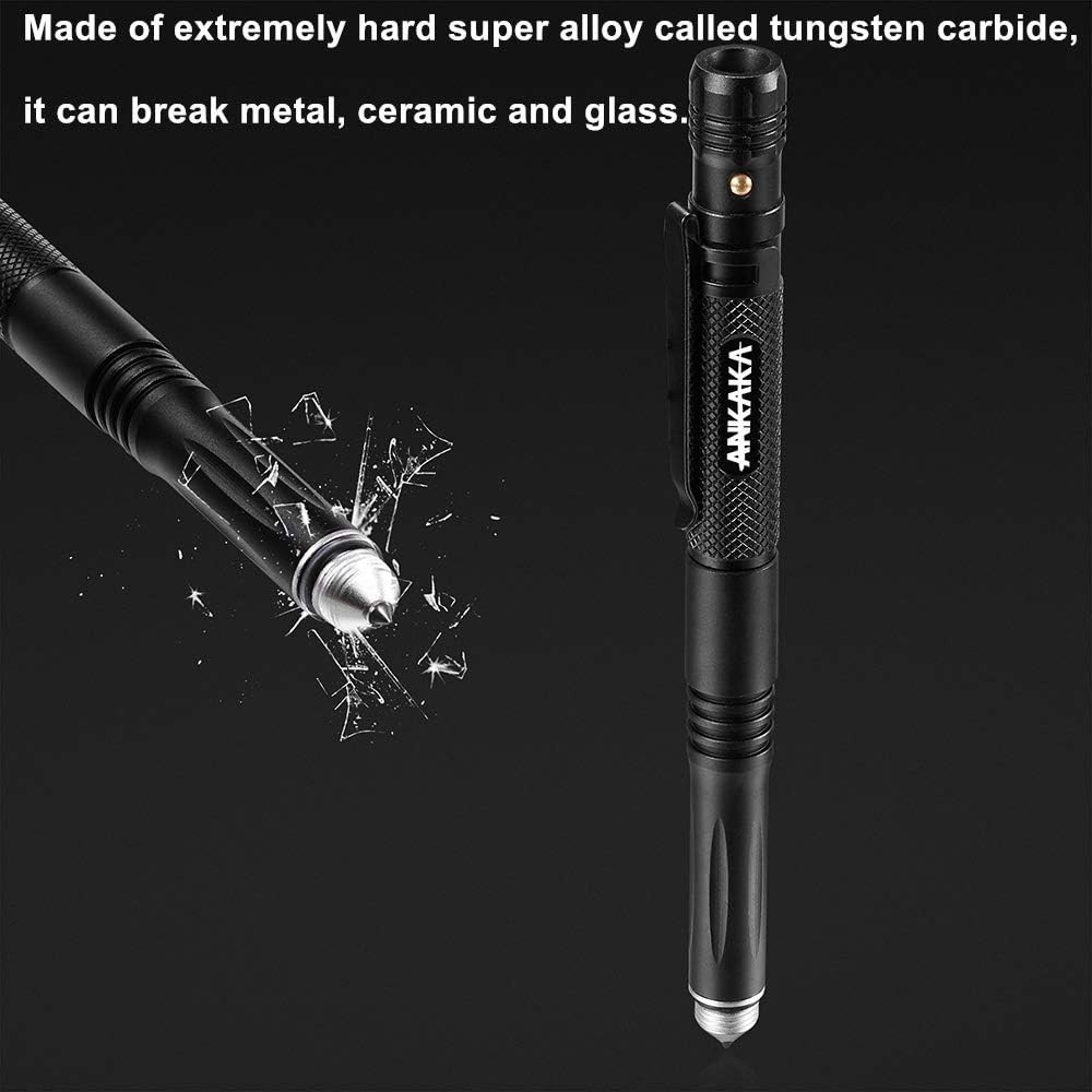 6 in 1 Tactical Pen Self Defense LED Flashlight Multi Tool Screwdriver Gift Set