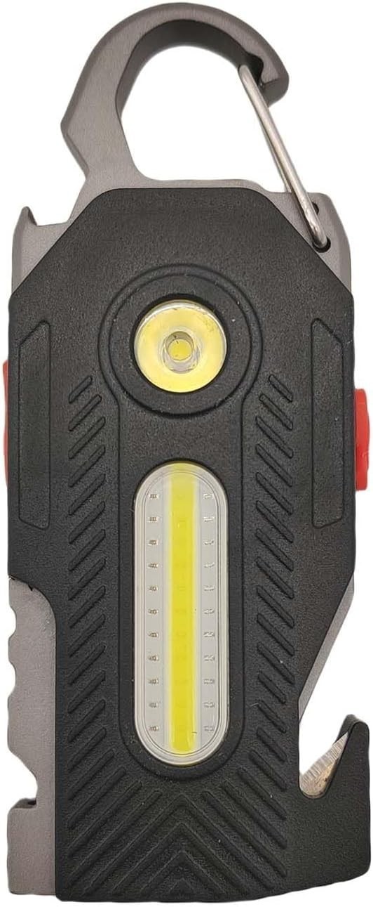 Multifunctional Flashlight 7 In1 Cob Keychain Bright Work Light Rechargeable