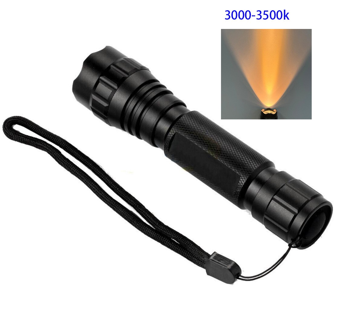 Ultra Fire WF-501B Single Mode Warm White LED Flashligh 10W 3000K LED 800Lumen